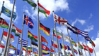 Group of international flags